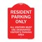 Signmission Parking Resident Parking Only All Visitors Must Use Designated Visitors Parking Area, RW-1824-23357 A-DES-RW-1824-23357 - alternate 1